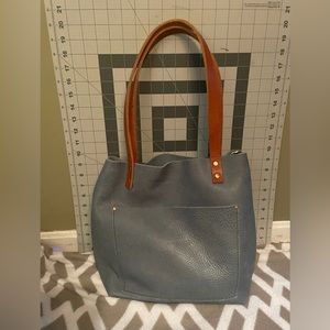 Blue steel!! PLG Medium classic tote with tandles.